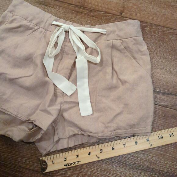 Aritizia Wilfred Women's Size 2 Linen Blend Allegra Shorts Drawstring - Picture 4 of 7